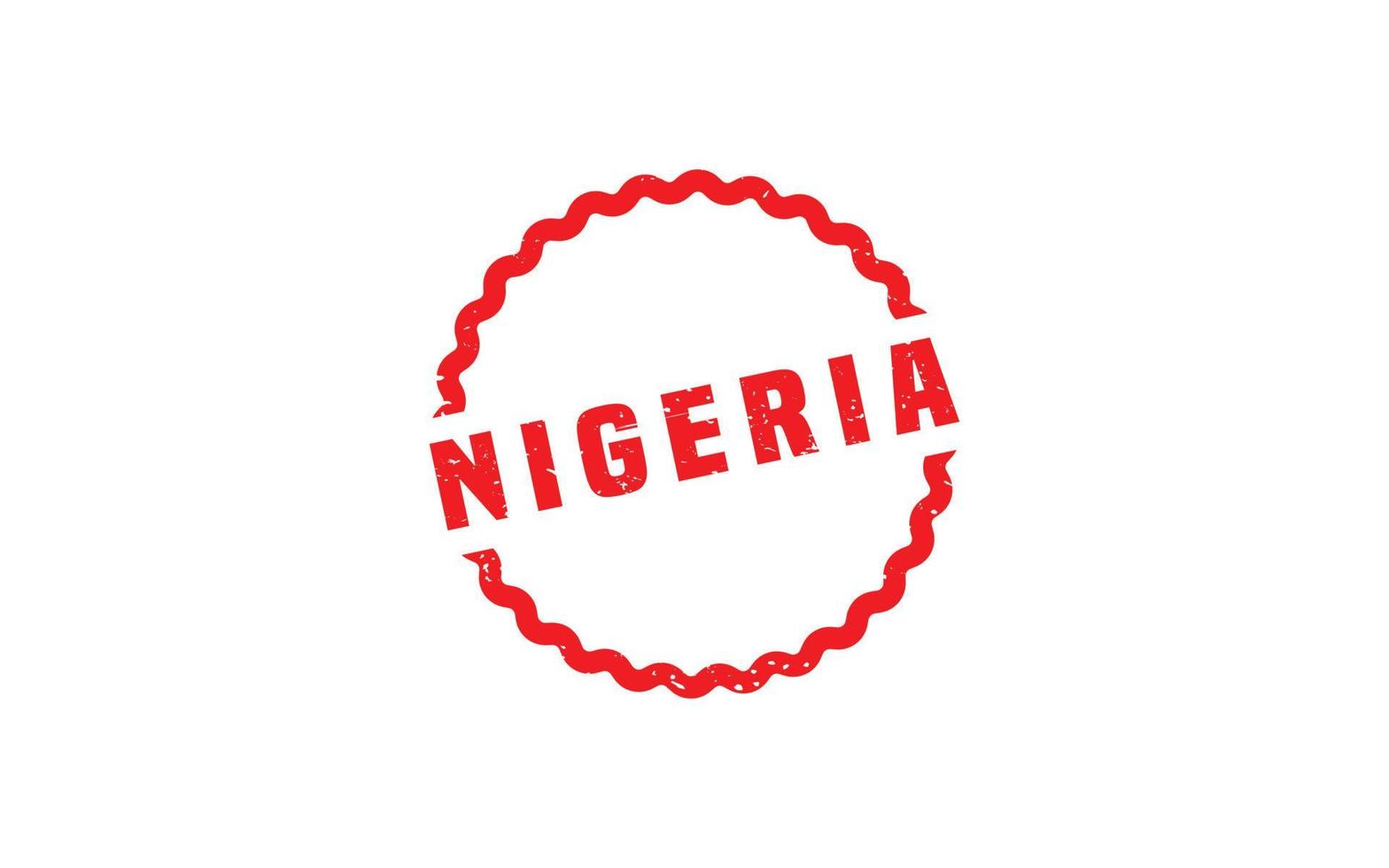 Nigeria postzegel rubber met grunge stijl Aan wit achtergrond vector