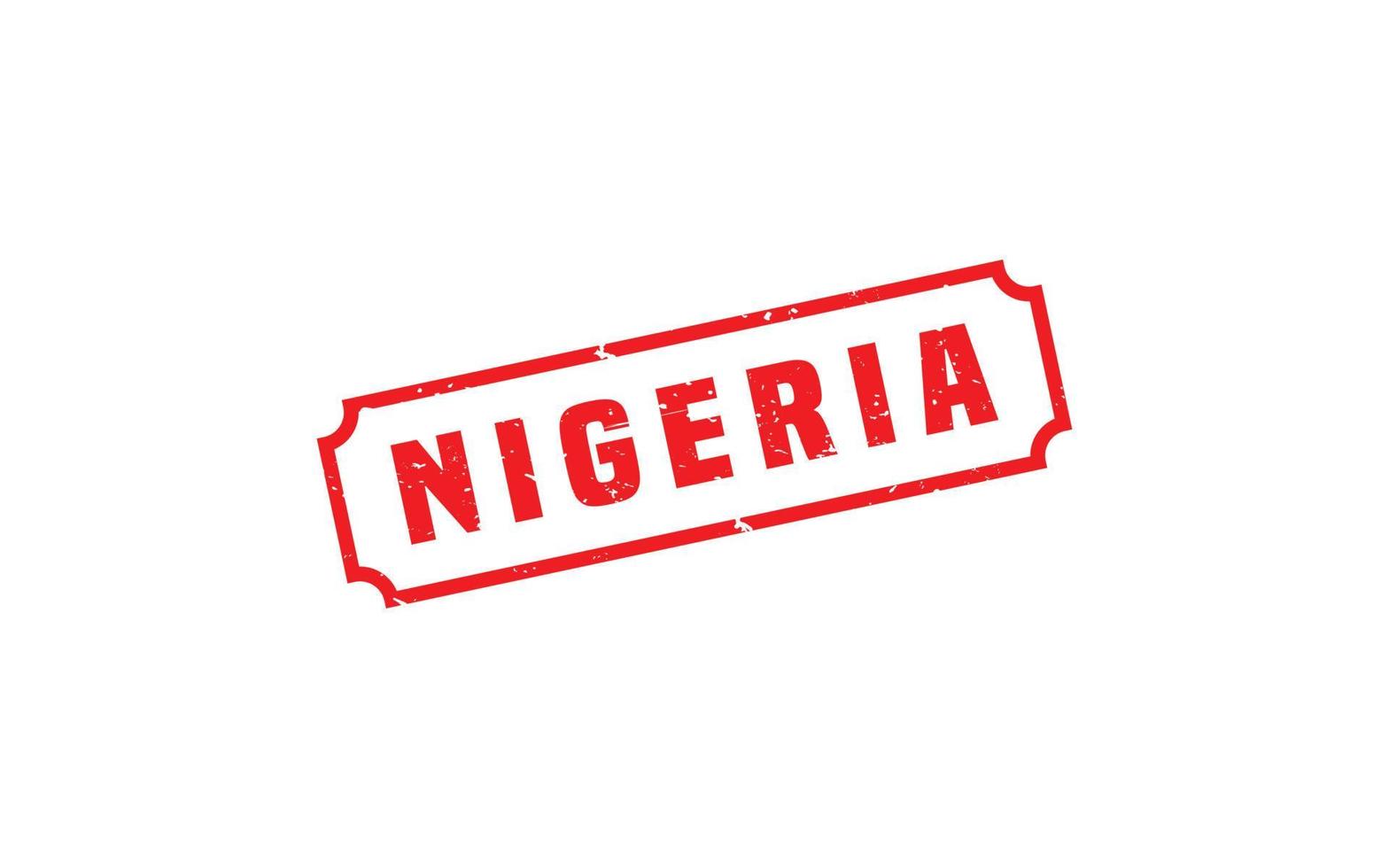 Nigeria postzegel rubber met grunge stijl Aan wit achtergrond vector