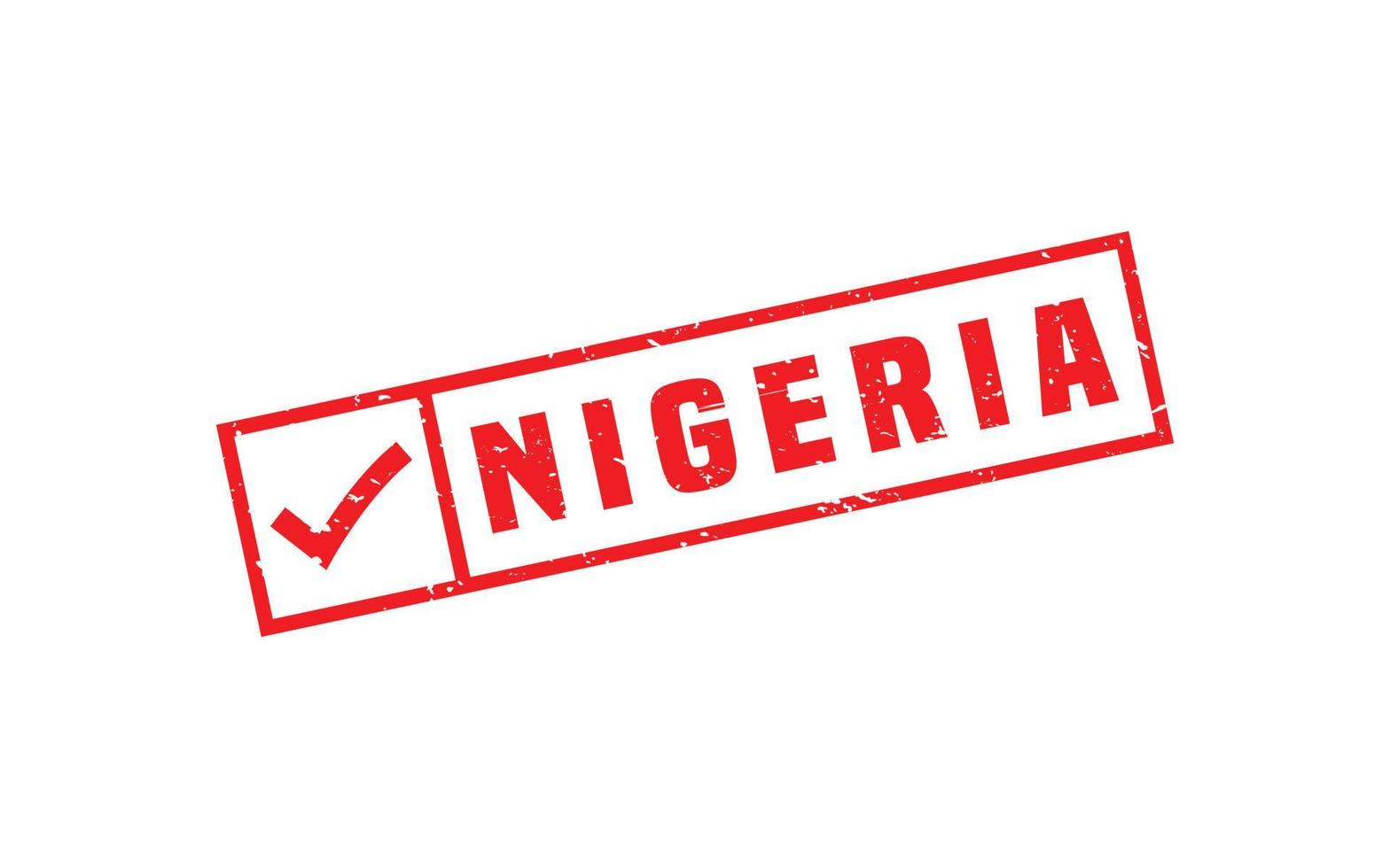 Nigeria postzegel rubber met grunge stijl Aan wit achtergrond vector