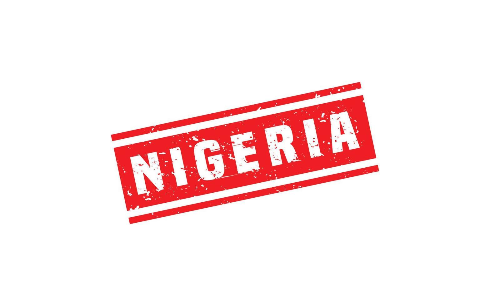 Nigeria postzegel rubber met grunge stijl Aan wit achtergrond vector