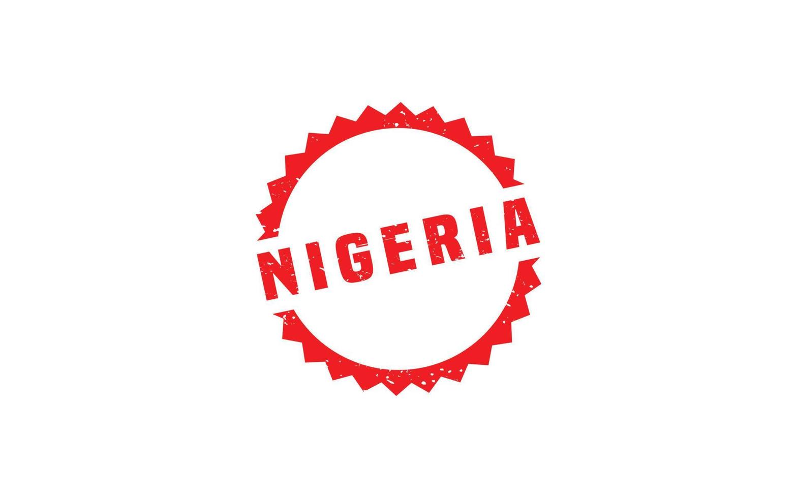 Nigeria postzegel rubber met grunge stijl Aan wit achtergrond vector
