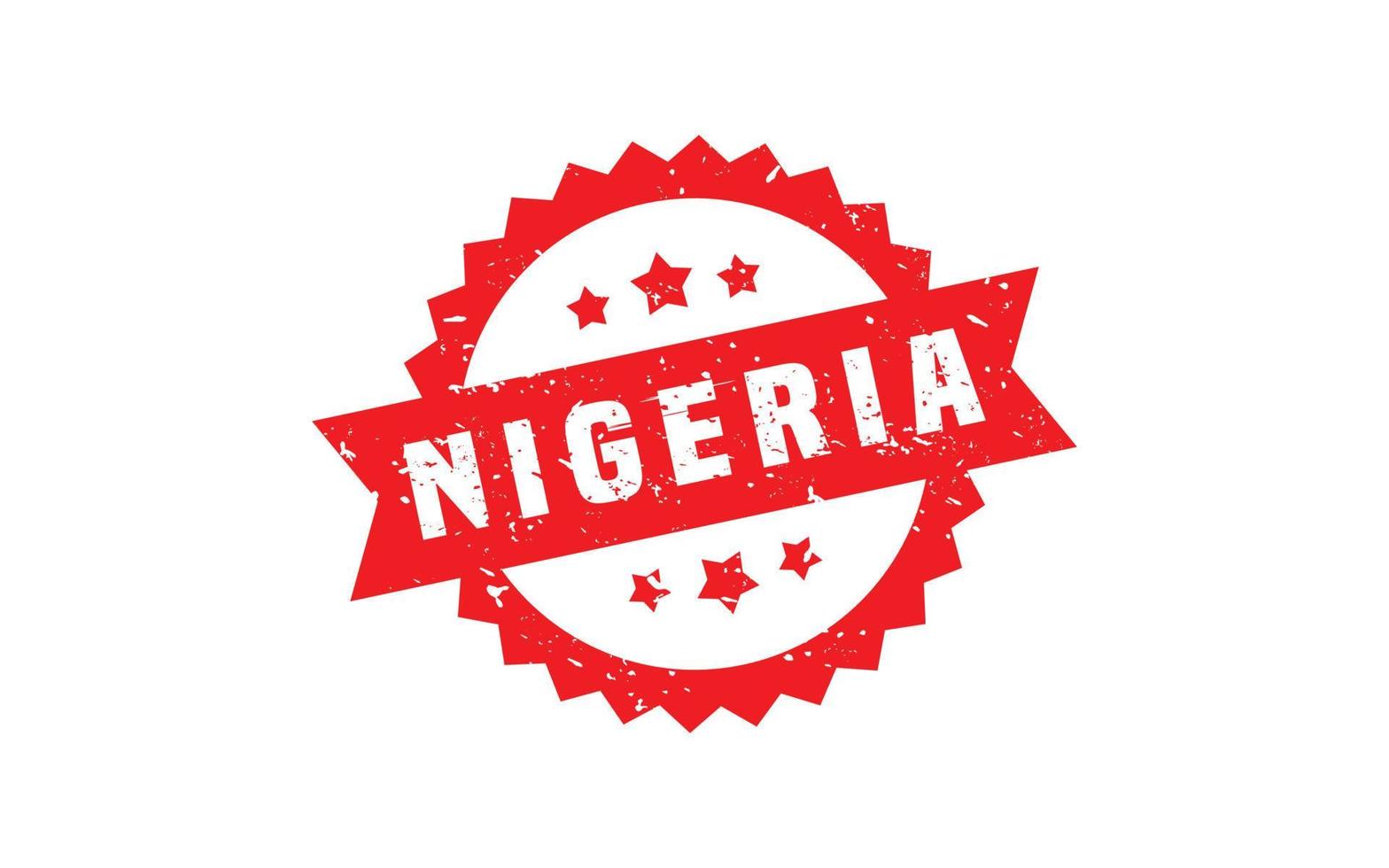 Nigeria postzegel rubber met grunge stijl Aan wit achtergrond vector