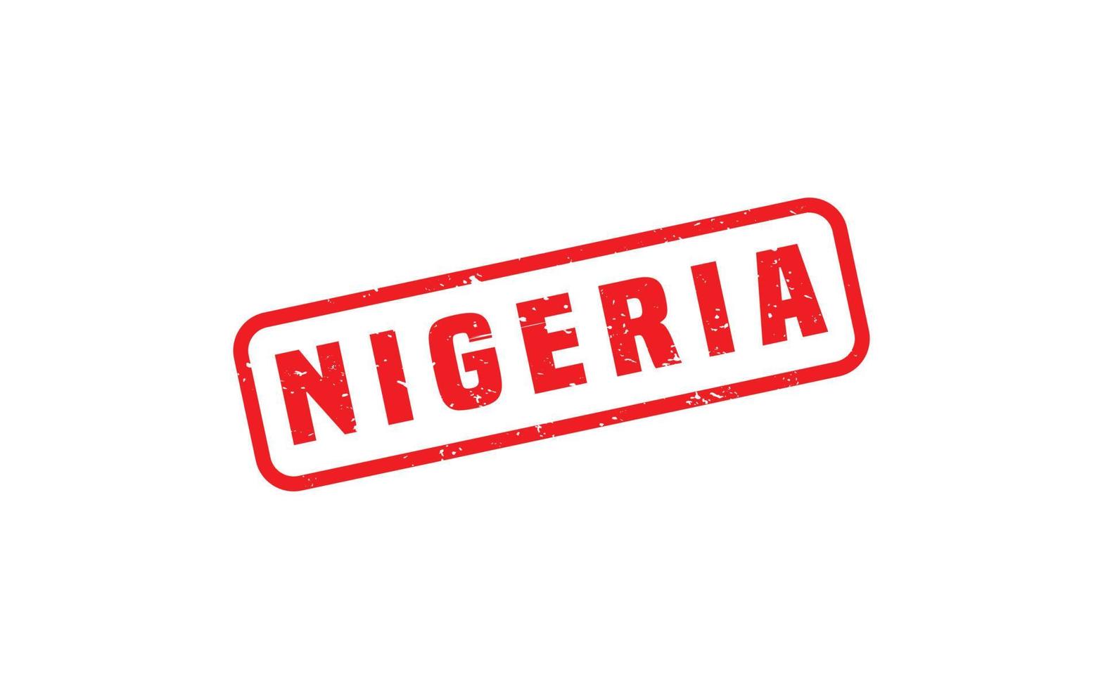 Nigeria postzegel rubber met grunge stijl Aan wit achtergrond vector