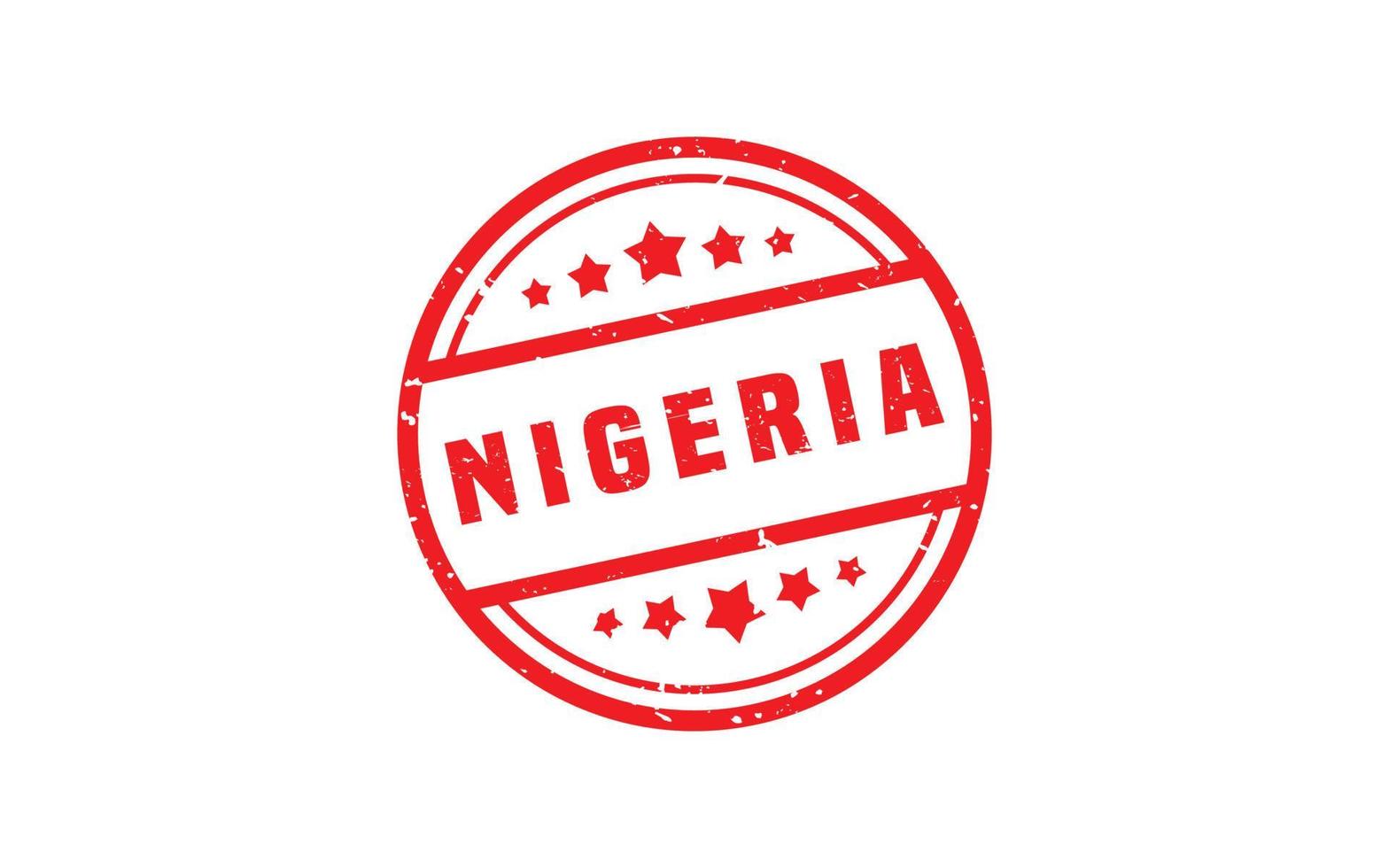 Nigeria postzegel rubber met grunge stijl Aan wit achtergrond vector