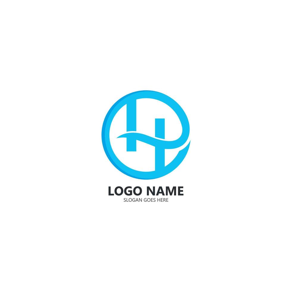 h brief logo sjabloon ontwerp vector