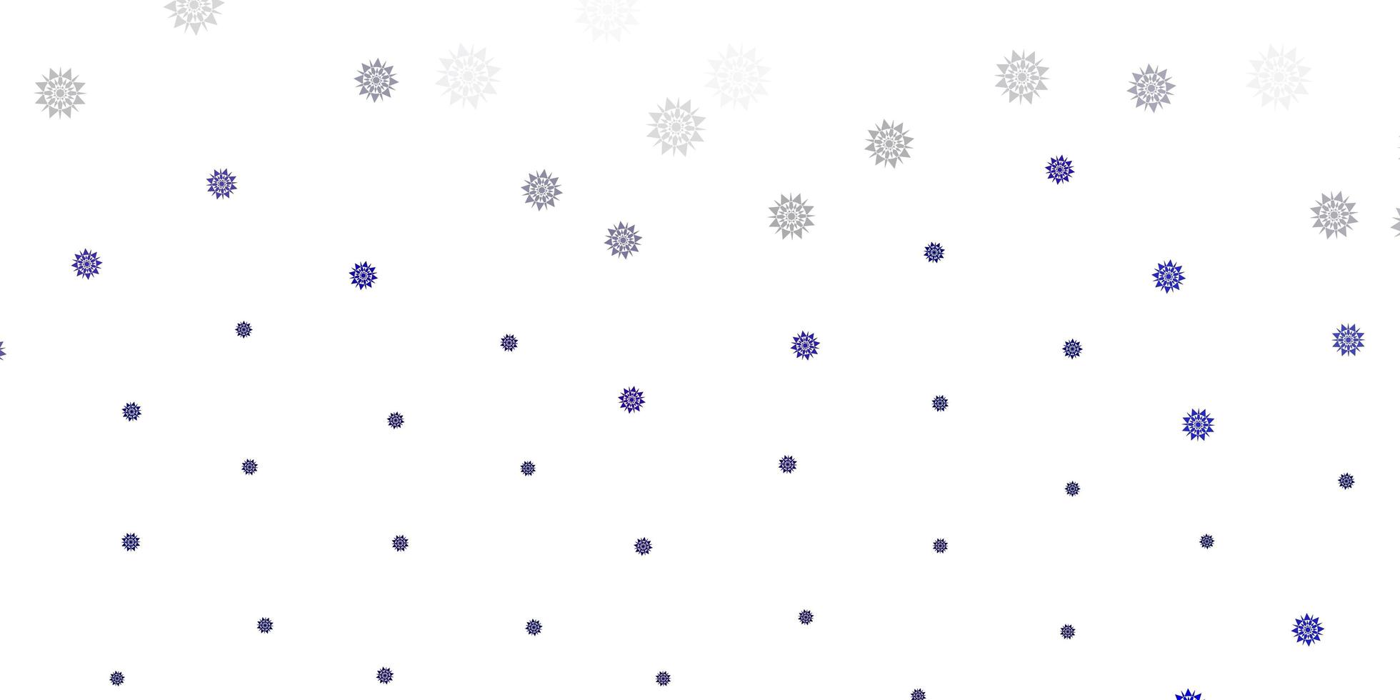 lichtblauwe vectortextuur met heldere sneeuwvlokken. vector