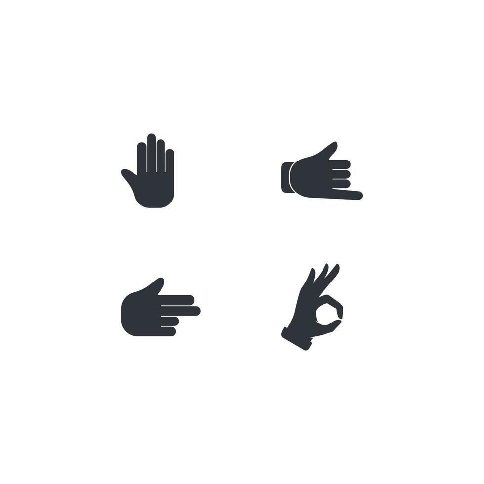 hand- gebaar icoon logo gemakkelijk sjabloon vector