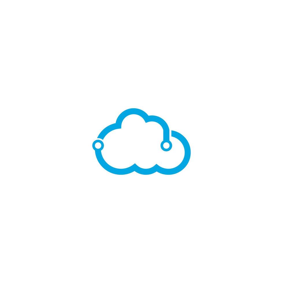 vector wolk technologie logo sjabloon illustratie