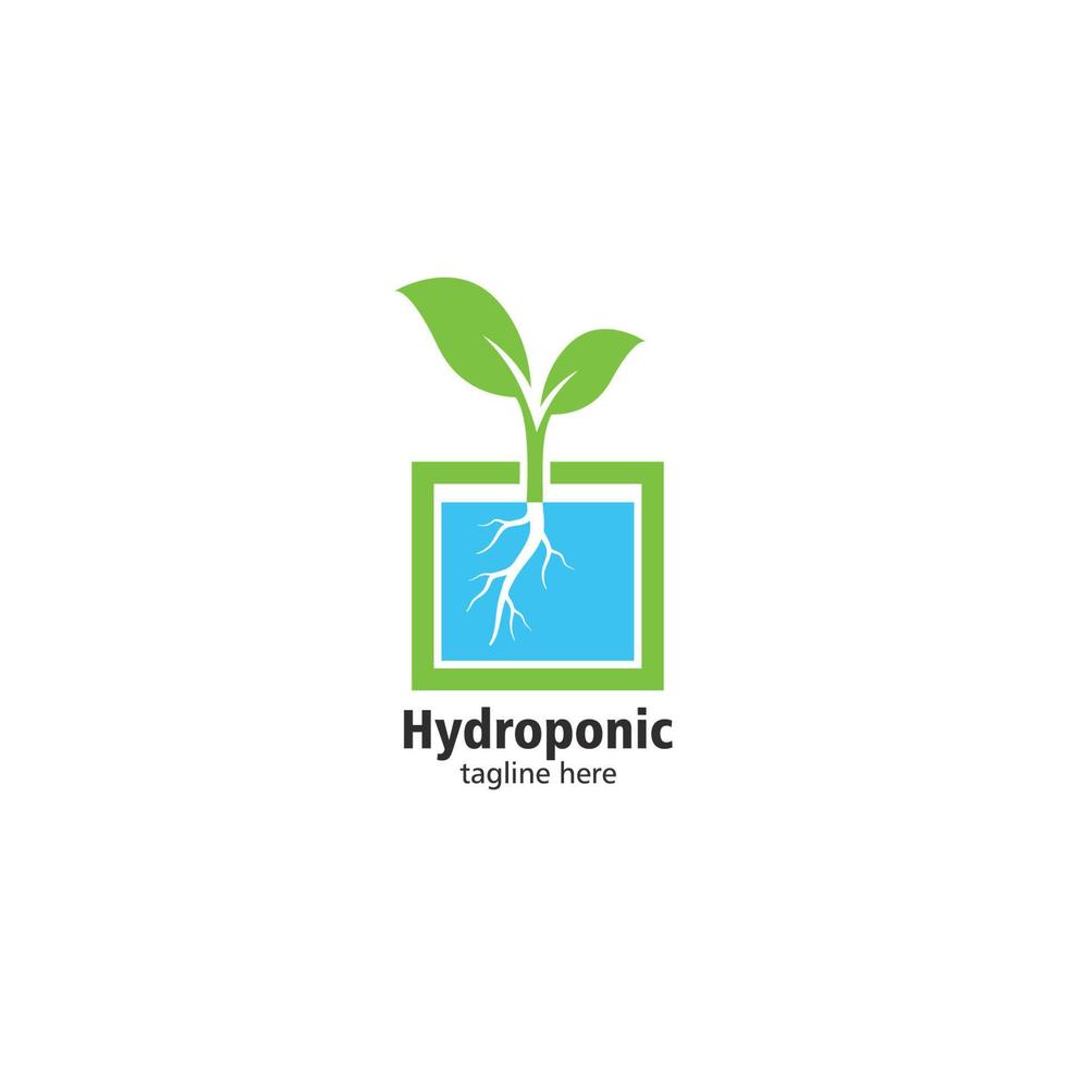 hydrocultuur logo vector icoon illustratie