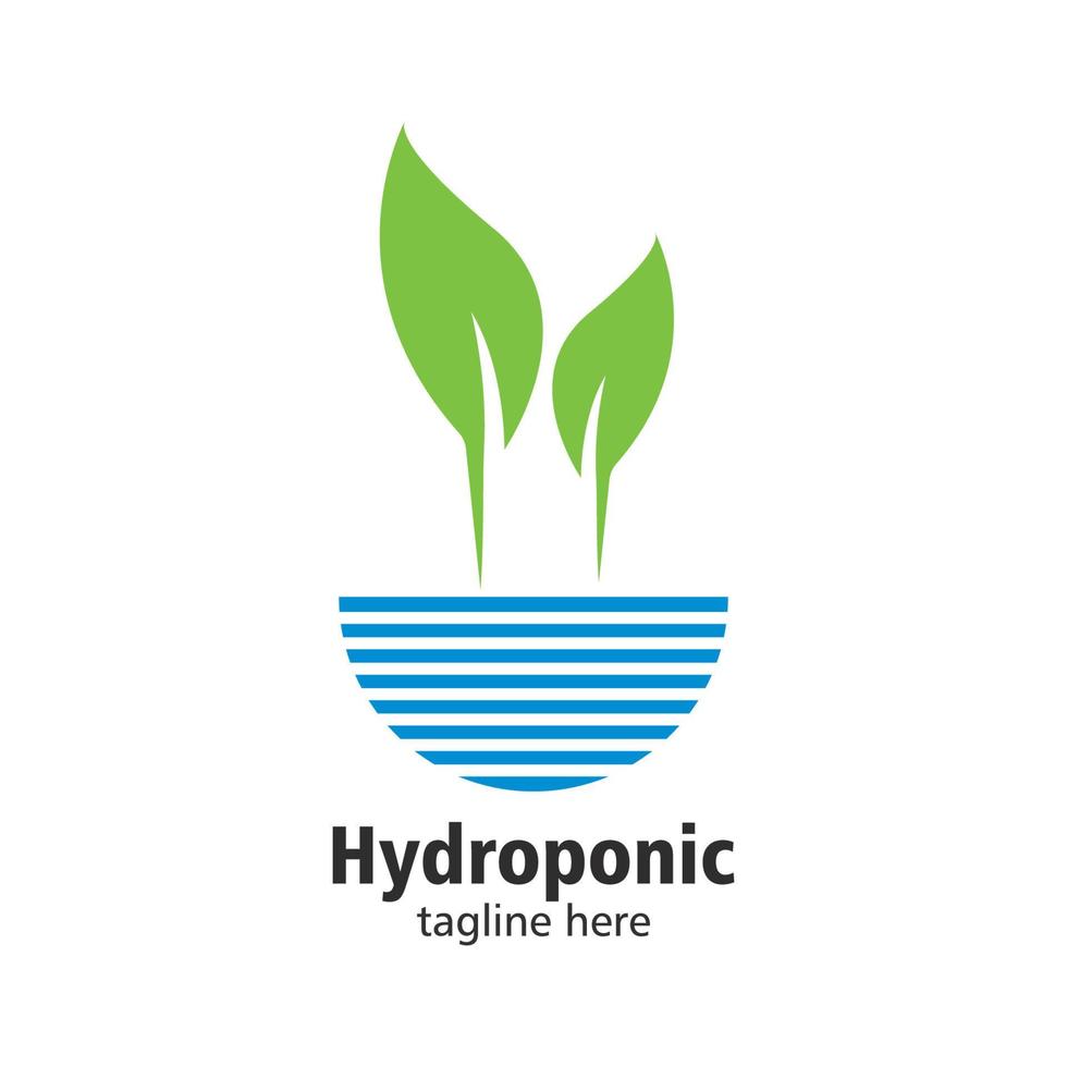 hydrocultuur logo vector icoon illustratie