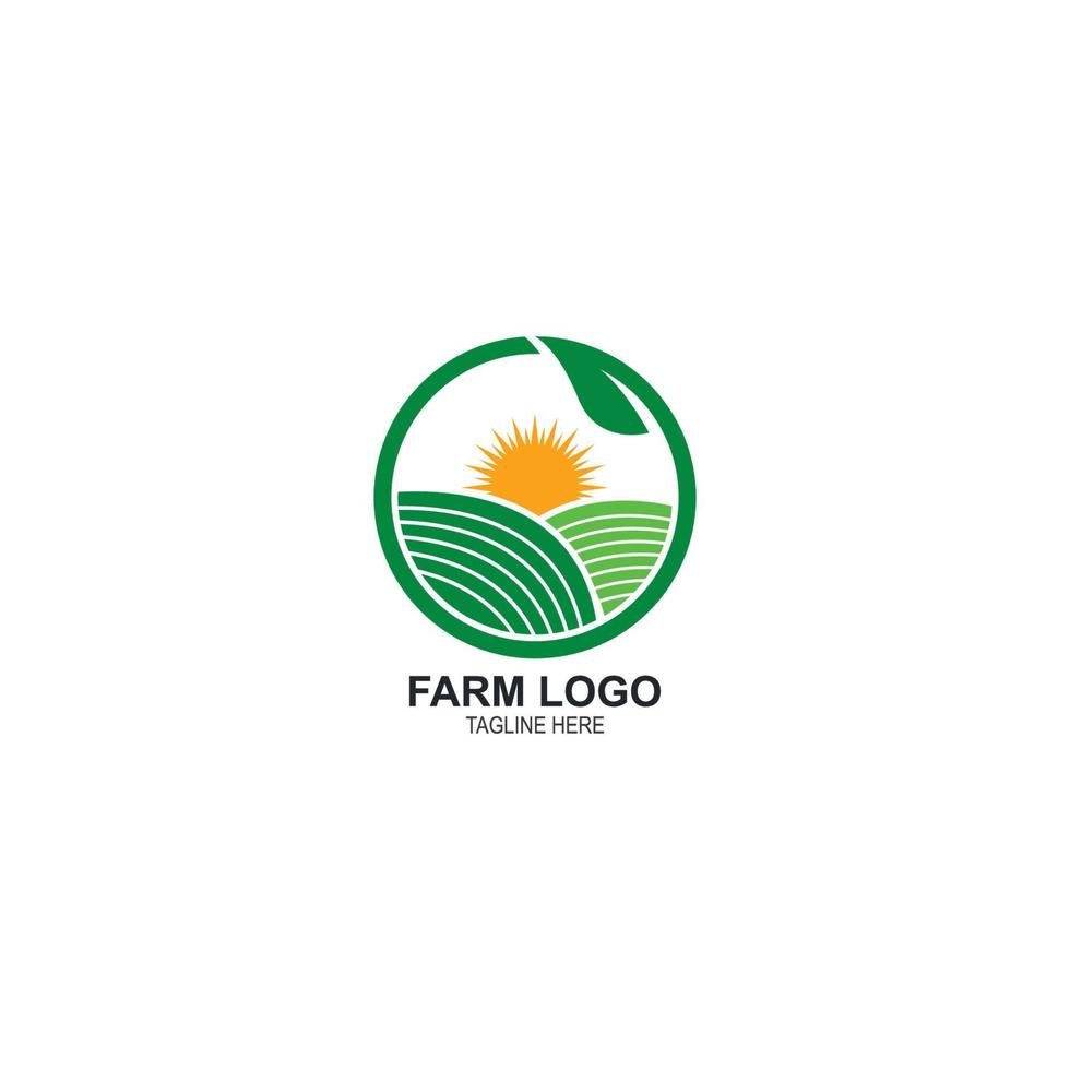 boerderij landbouw logo vector icoon sjabloon