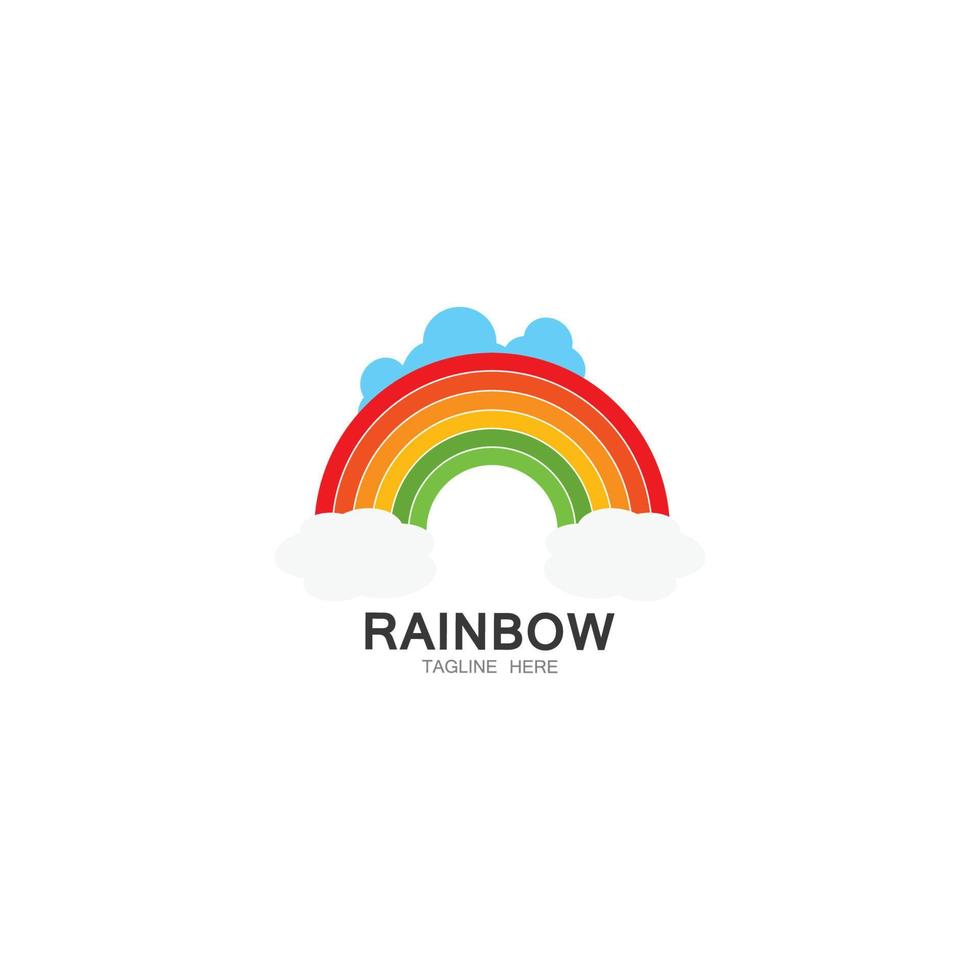 regenboog logo sjabloon vector icoon illustratie