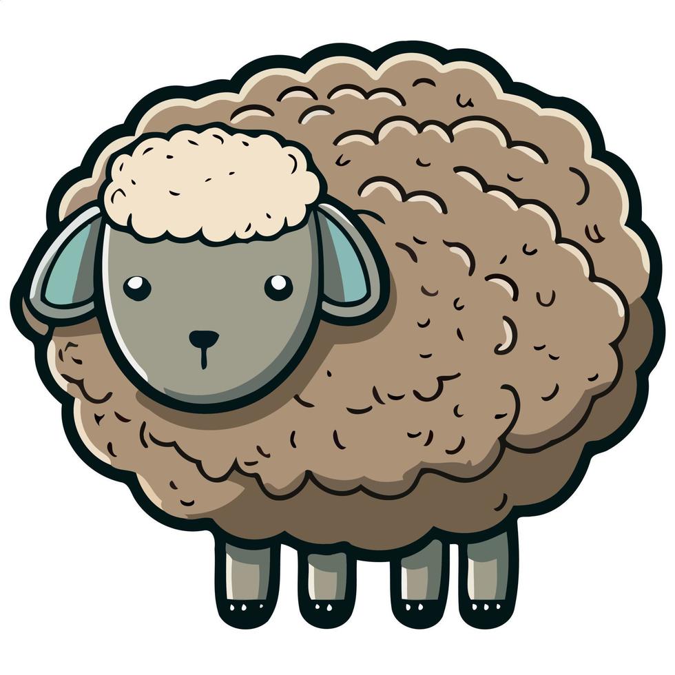 dier zoogdier schapen lichaam vector
