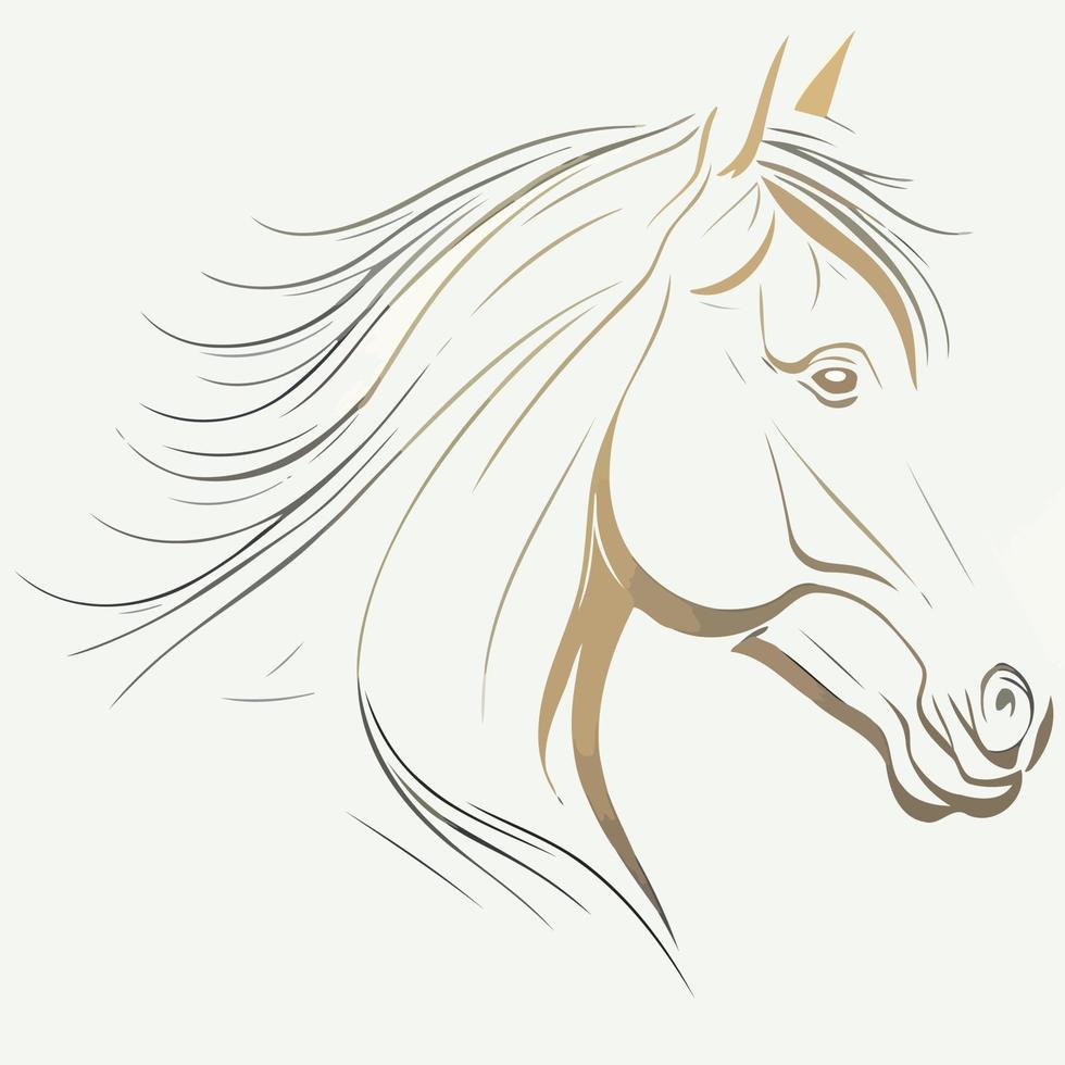 paarden paard dier hoofd vector