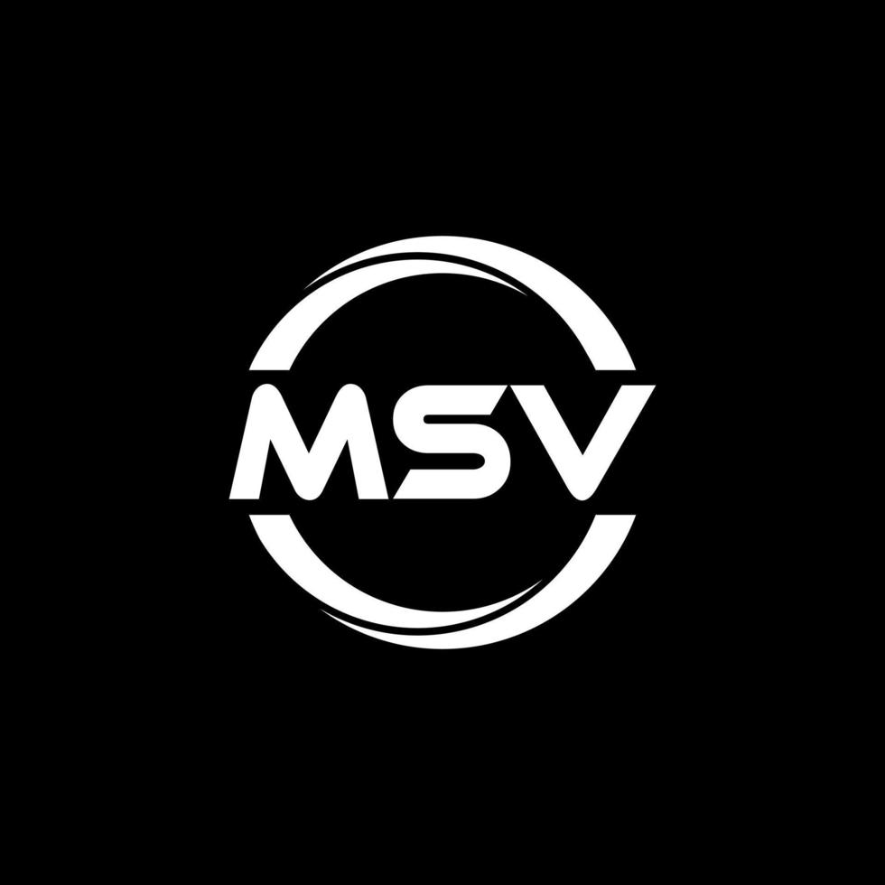 msv brief logo ontwerp in illustratie. vector logo, schoonschrift ontwerpen voor logo, poster, uitnodiging, enz.