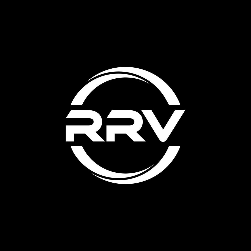 rrv brief logo ontwerp in illustratie. vector logo, schoonschrift ontwerpen voor logo, poster, uitnodiging, enz.