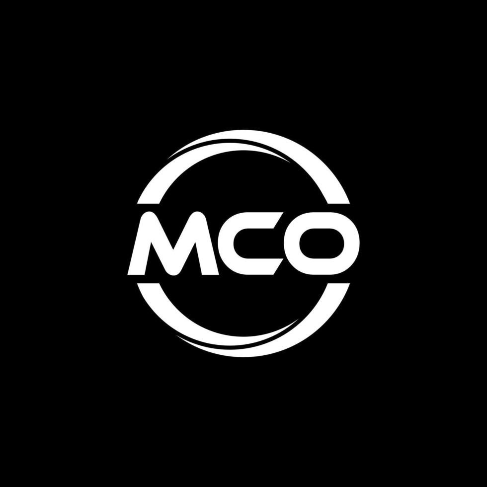 mco brief logo ontwerp in illustratie. vector logo, schoonschrift ontwerpen voor logo, poster, uitnodiging, enz.