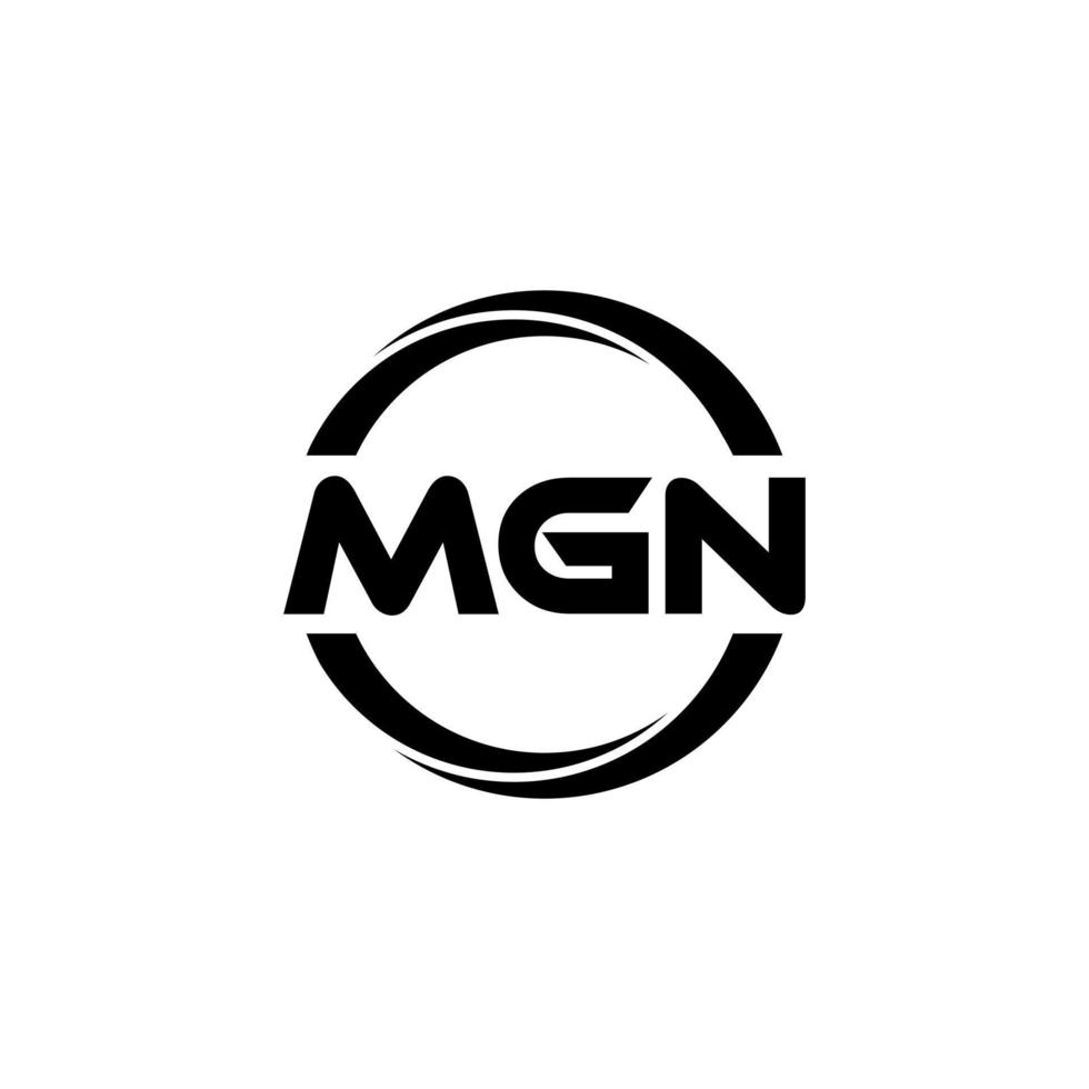 mgn brief logo ontwerp in illustratie. vector logo, schoonschrift ontwerpen voor logo, poster, uitnodiging, enz.