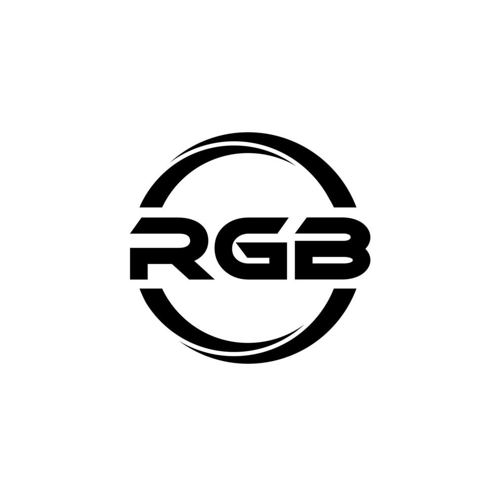 rgb brief logo ontwerp in illustratie. vector logo, schoonschrift ontwerpen voor logo, poster, uitnodiging, enz.