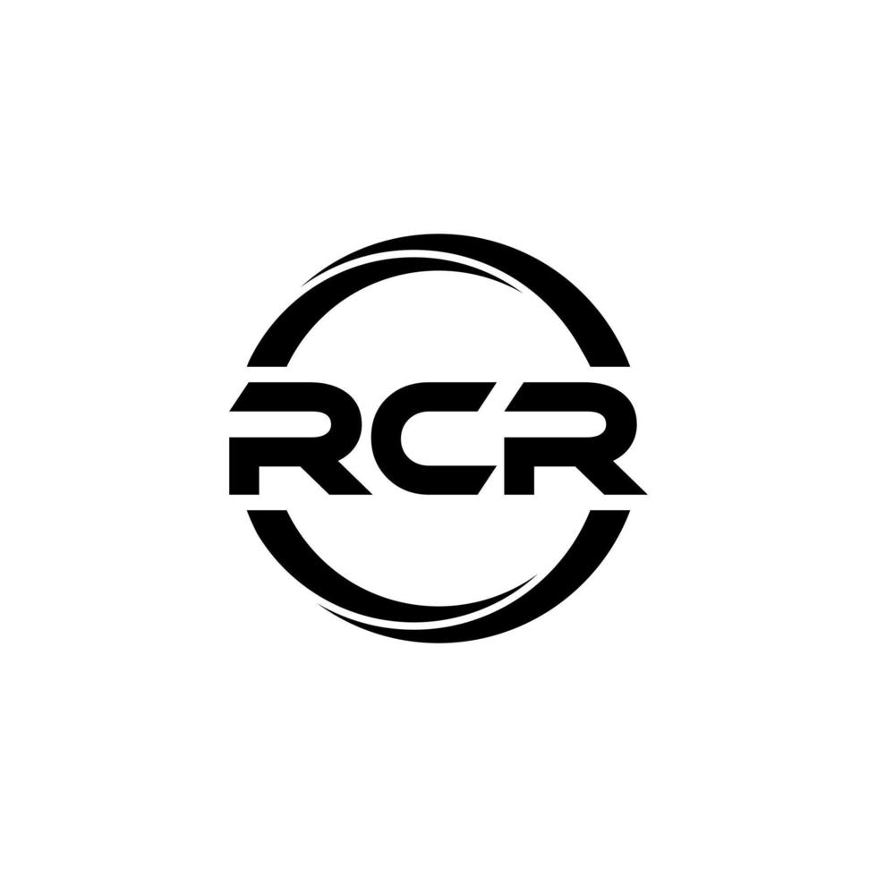 rcr brief logo ontwerp in illustratie. vector logo, schoonschrift ontwerpen voor logo, poster, uitnodiging, enz.