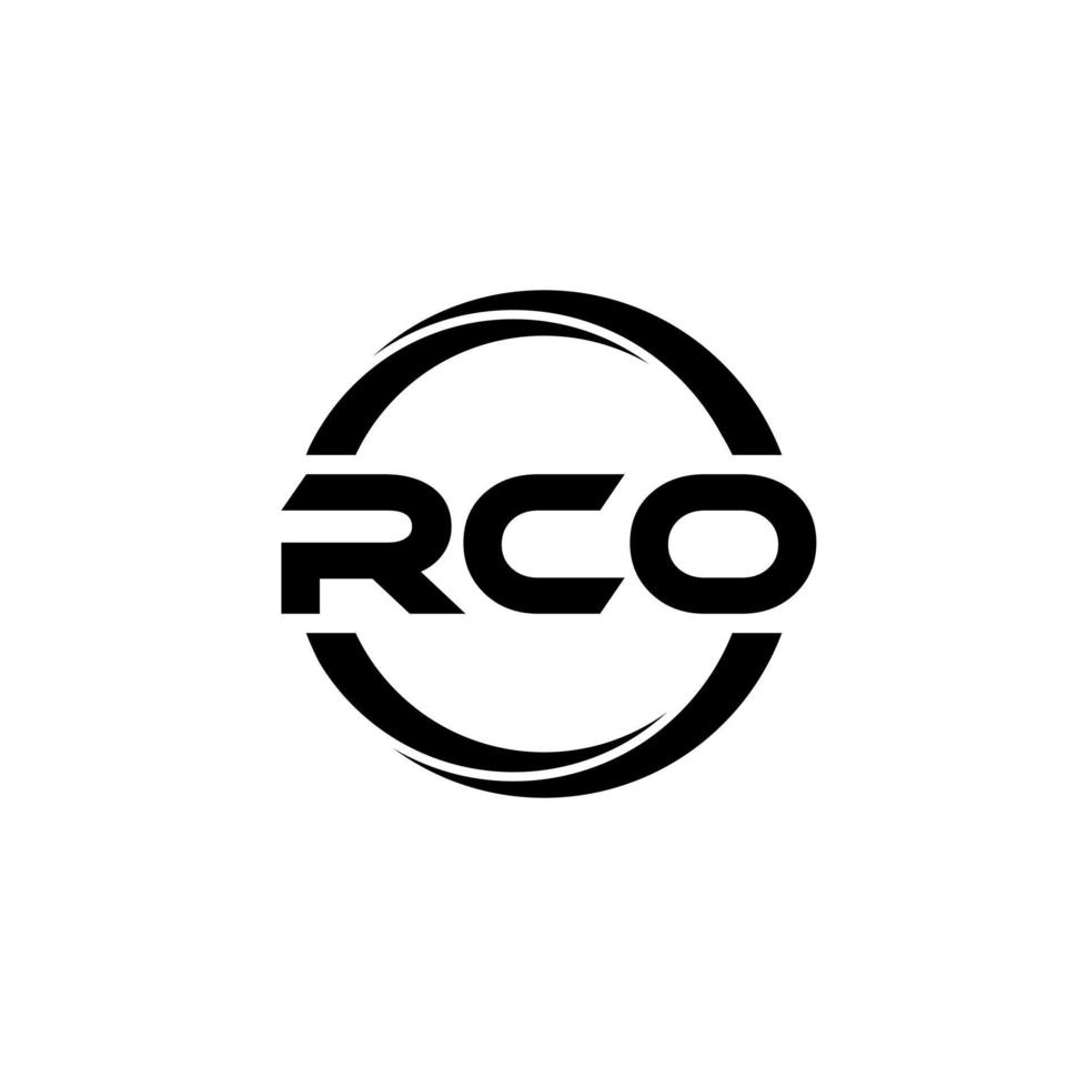 rco brief logo ontwerp in illustratie. vector logo, schoonschrift ontwerpen voor logo, poster, uitnodiging, enz.