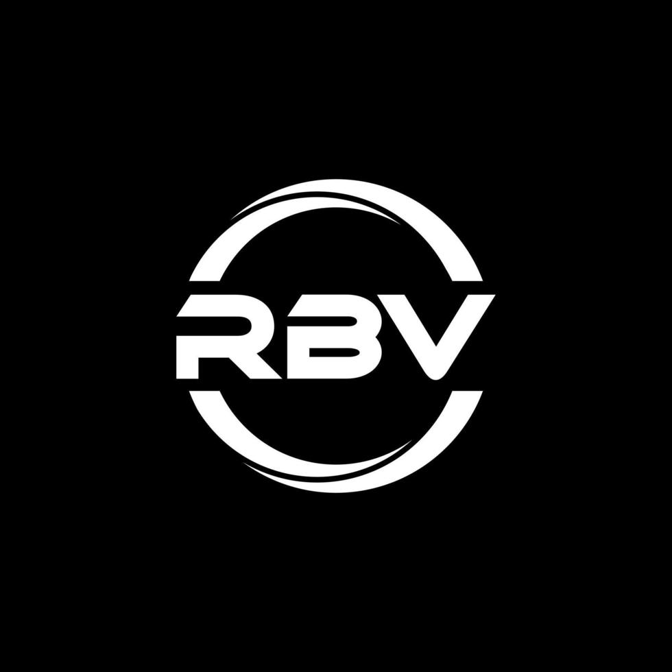 rbv brief logo ontwerp in illustratie. vector logo, schoonschrift ontwerpen voor logo, poster, uitnodiging, enz.