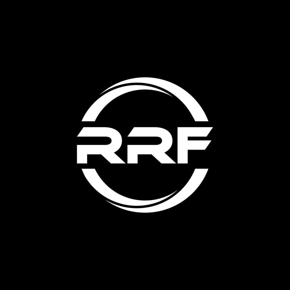 rrf brief logo ontwerp in illustratie. vector logo, schoonschrift ontwerpen voor logo, poster, uitnodiging, enz.