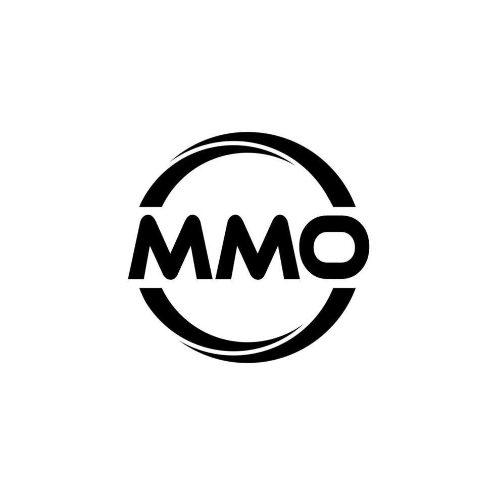 mmo brief logo ontwerp in illustratie. vector logo, schoonschrift ontwerpen voor logo, poster, uitnodiging, enz.