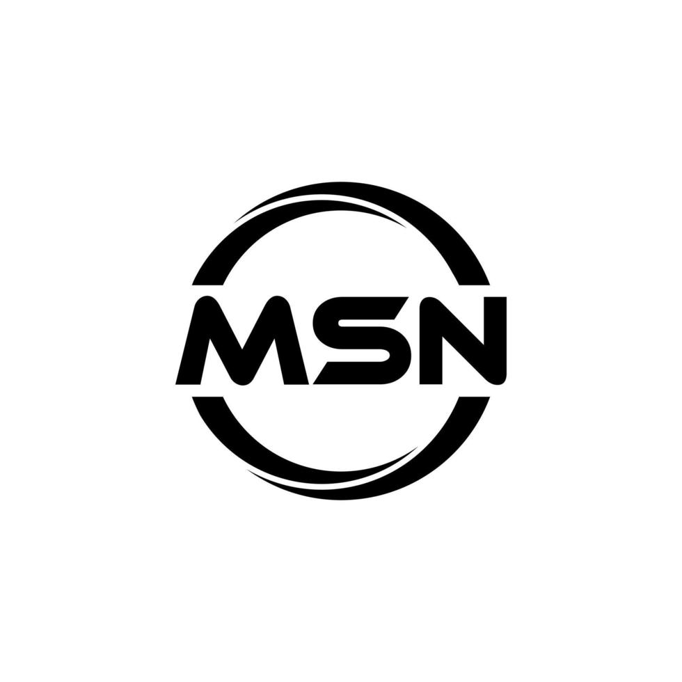 msn brief logo ontwerp in illustratie. vector logo, schoonschrift ontwerpen voor logo, poster, uitnodiging, enz.