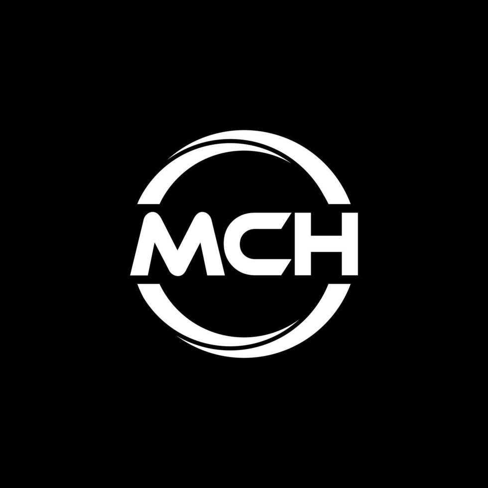 mch brief logo ontwerp in illustratie. vector logo, schoonschrift ontwerpen voor logo, poster, uitnodiging, enz.