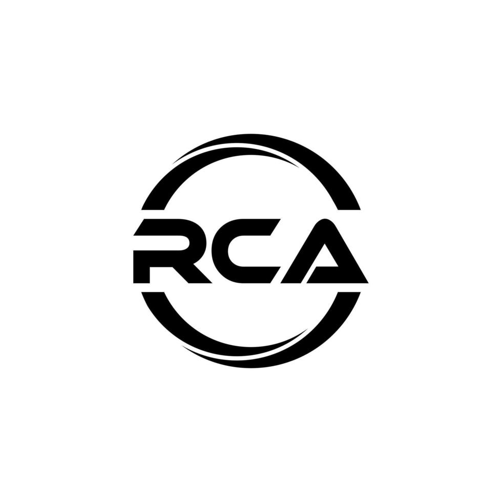 RCA brief logo ontwerp in illustratie. vector logo, schoonschrift ontwerpen voor logo, poster, uitnodiging, enz.