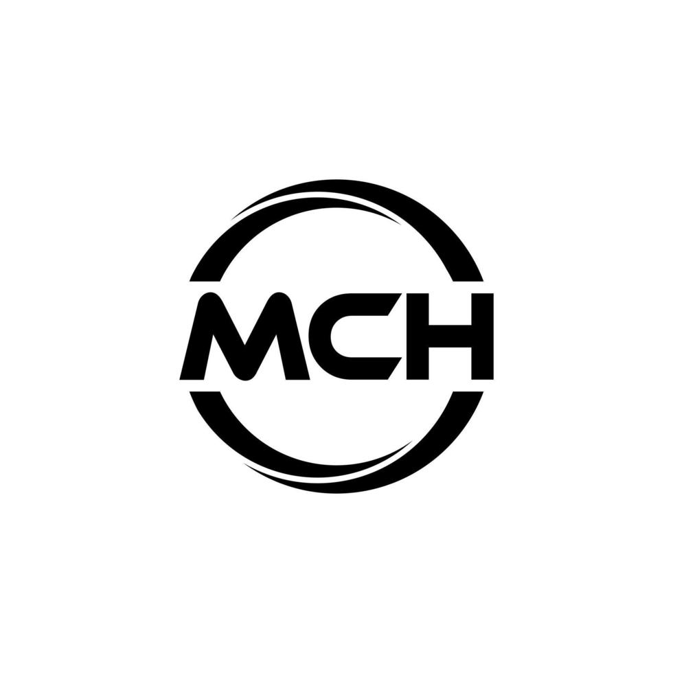 mch brief logo ontwerp in illustratie. vector logo, schoonschrift ontwerpen voor logo, poster, uitnodiging, enz.