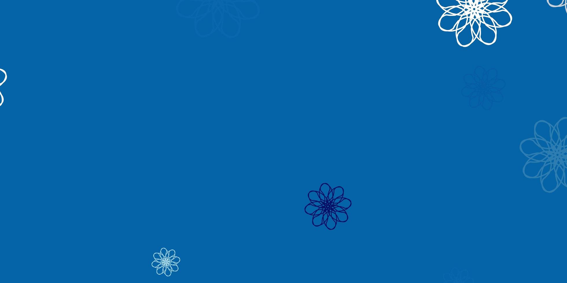 lichtblauw vectorkrabbelpatroon met bloemen. vector