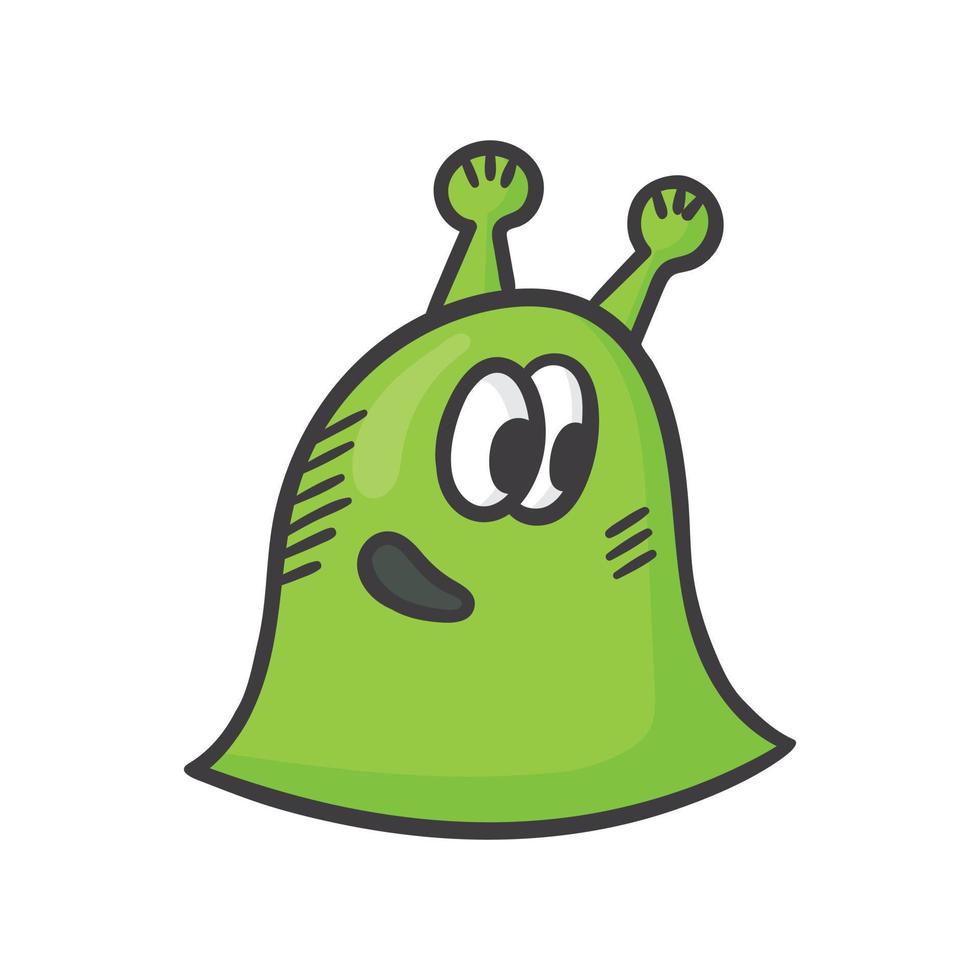 vector illustratie van kinderachtig grappig schattig tekening monster.