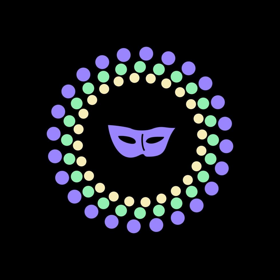 mardi gras logo. dik dinsdag. carnaval masker vakantie. vector