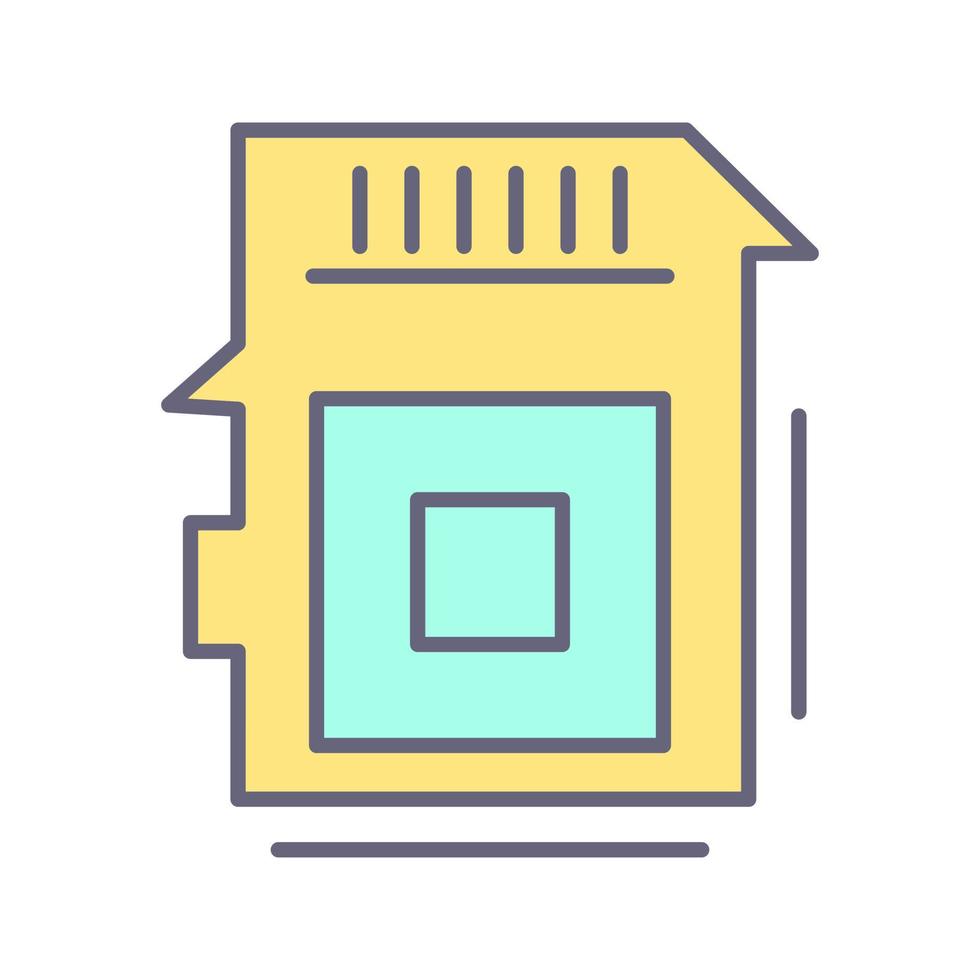 sd-kaart vector pictogram