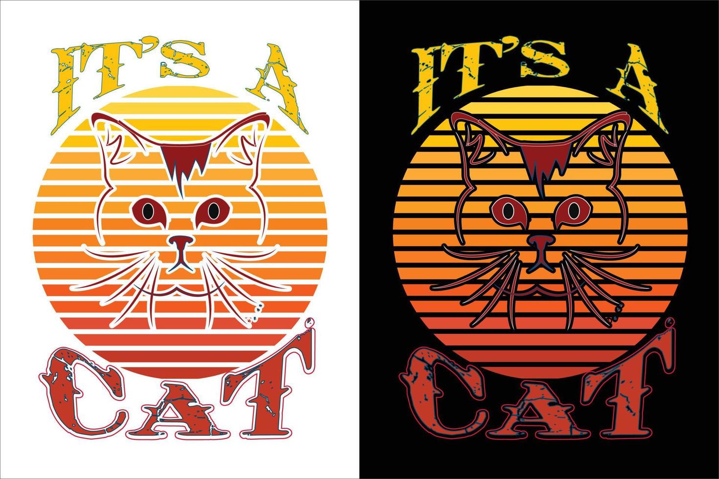 kat t-shirt ontwerp. zijn een kat t-shirt ontwerp. vector