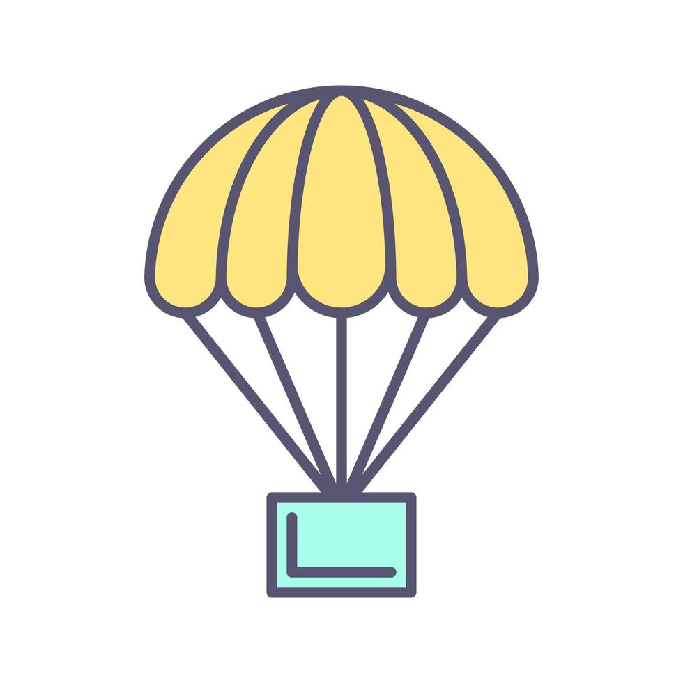 parachute vector pictogram