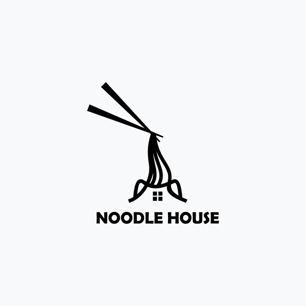 noodle huis vlak ontwerp vector