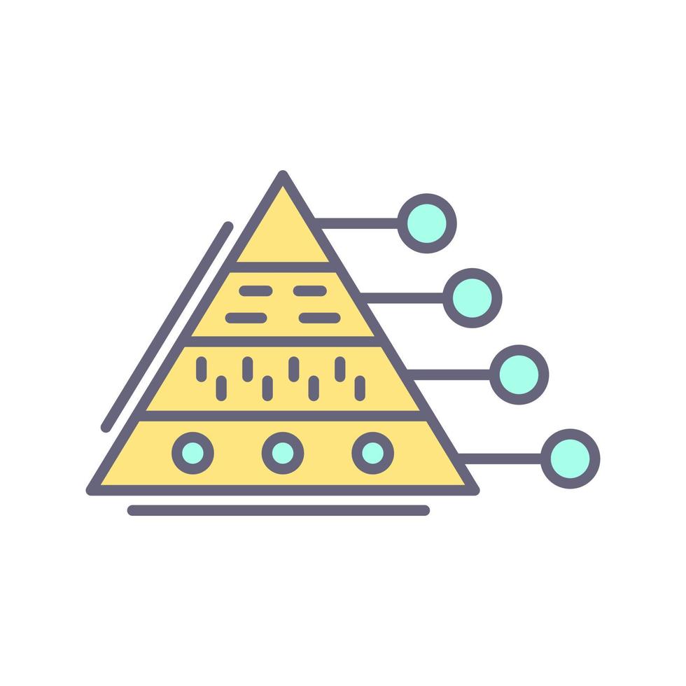 piramide diagram vector icoon