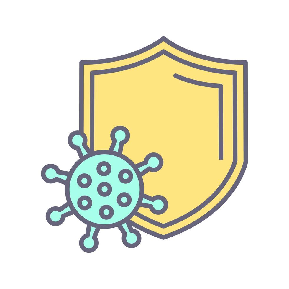 virus bescherming vector icoon