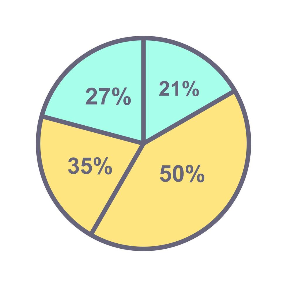 cirkeldiagram vector pictogram