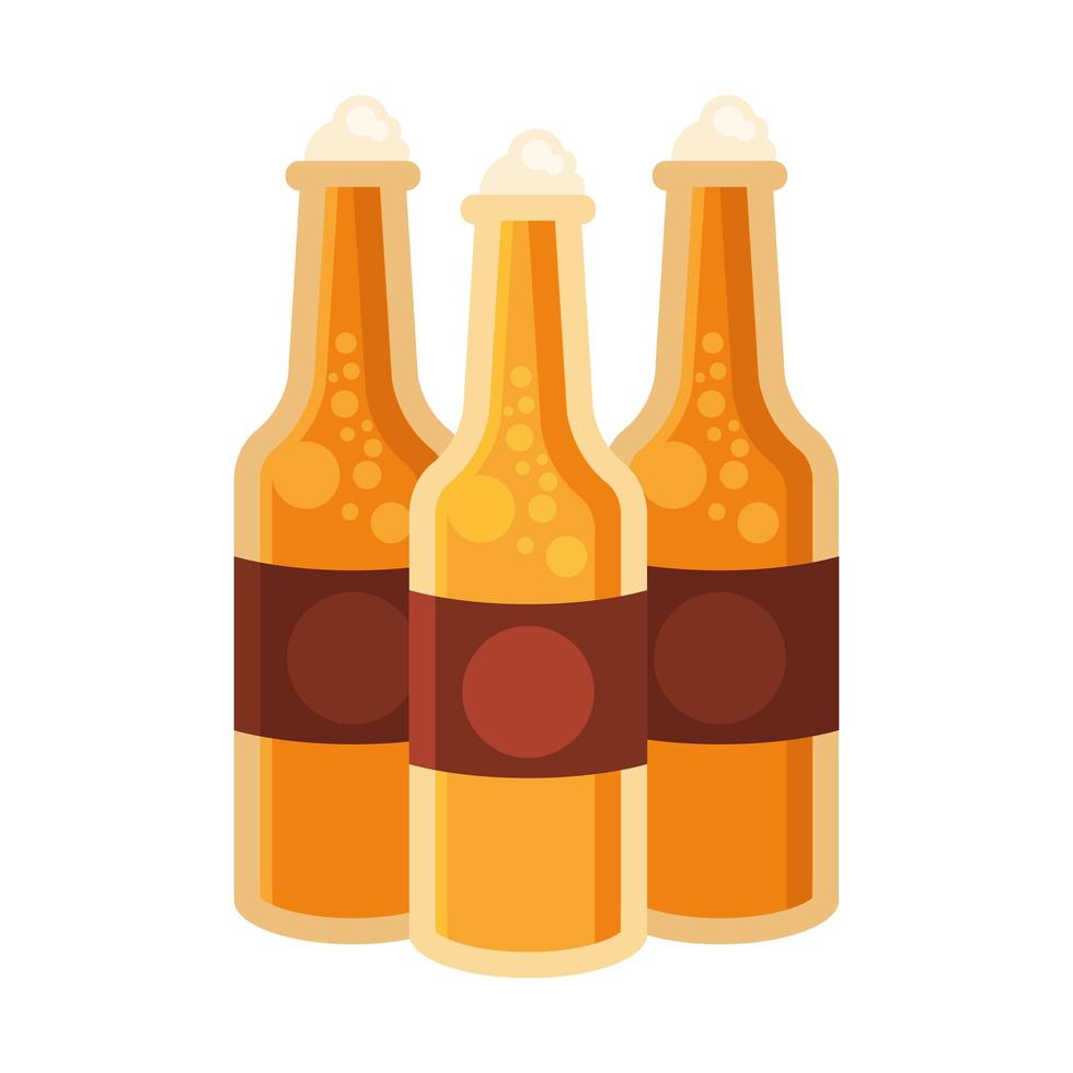 bierflesjes pictogram vector ontwerp