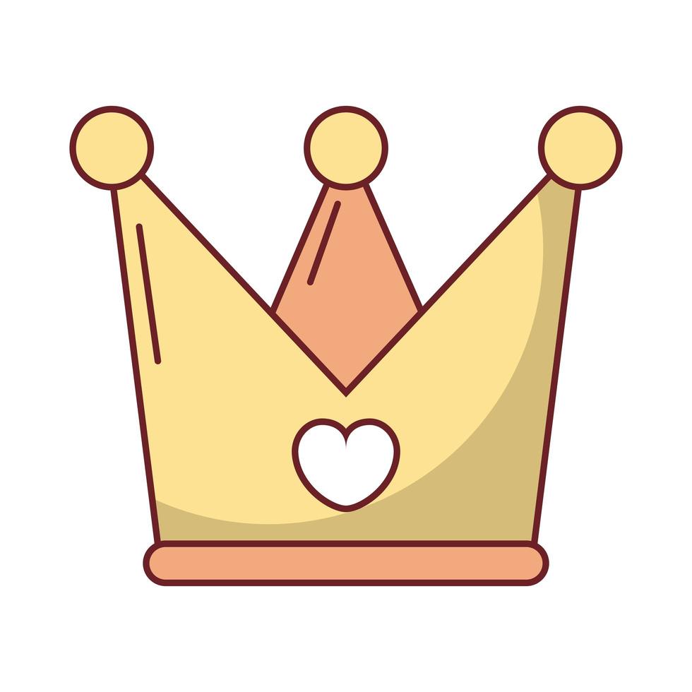 gelukkige Valentijnsdag kroon met hart vector