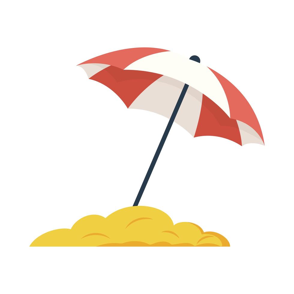 parasol platte stijlicoon vector