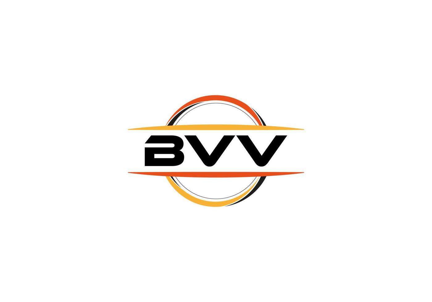 bvv brief royalty mandala vorm logo. bvv borstel kunst logo. bvv logo voor een bedrijf, bedrijf, en reclame gebruiken. vector