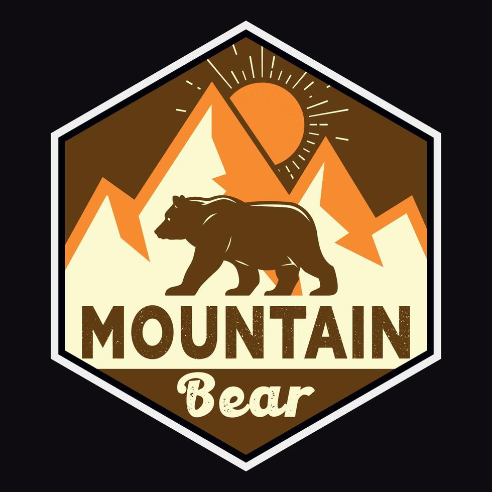 avontuur beer etiket vector illustratie retro wijnoogst insigne sticker en t-shirt ontwerp