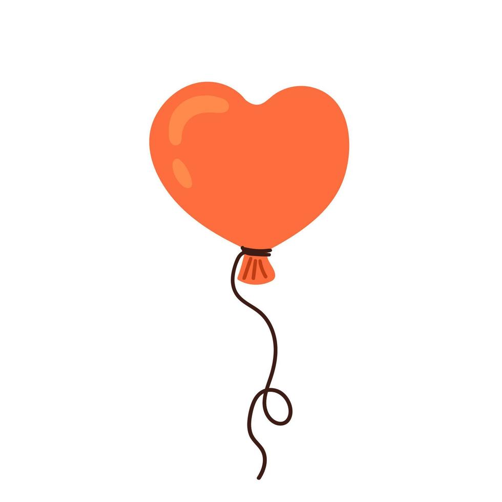 hart vormig ballon, symbool van liefde, Valentijnsdag dag vector