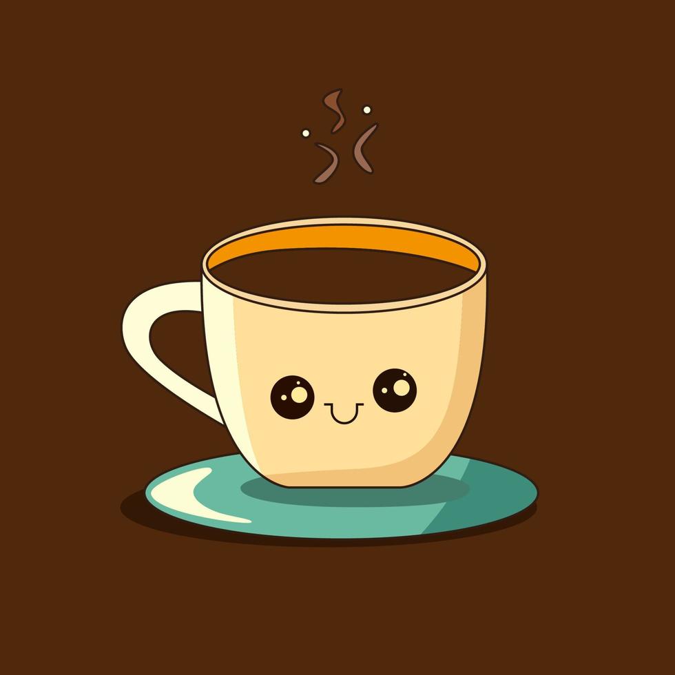 Worden regeling bijeenkomst schattig grappig koffie kop vector illustratie 18908976 Vectorkunst bij  Vecteezy