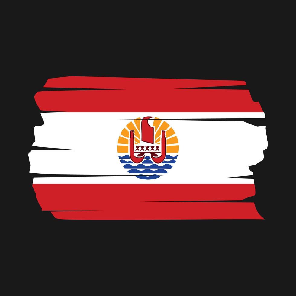 Frans Polynesië vlag borstel vector